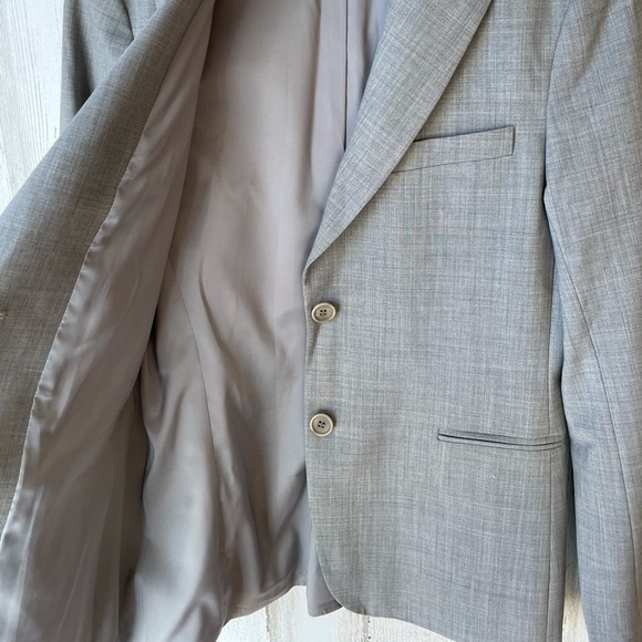 Theory Gray Blazer Wool Blend Blazer Size: 8 - Picture 5 of 12